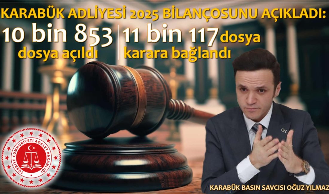 KARABÜK ADLİYESİ 2025 BİLANÇOSUNU AÇIKLADI: Karabük Adliyesi 2025 yılı bilançosunu